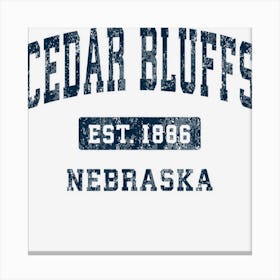 Cedar Bluffs Nebraska Ne Vintage Athletic Sports Design Canvas Print