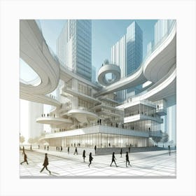 Futuristic City 132 Canvas Print