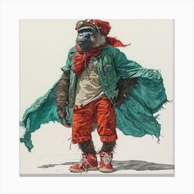 Gorilla fashion Canvas Print