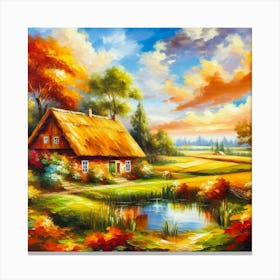 Rural Art Painting Canvas Print