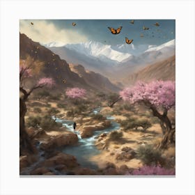 472392 The Moroccan Tafraoute Mountains, Winter, Running Xl 1024 V1 0 Canvas Print