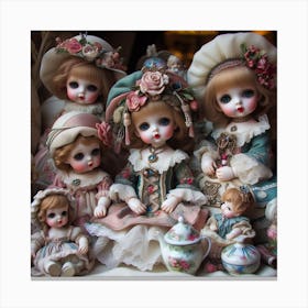 Porcelain dolls 2 Canvas Print