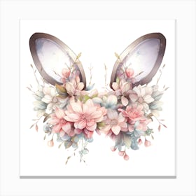 Floral Bunny Ears Canvas Print