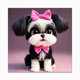 Cute Shih Tzu Puppy Canvas Print