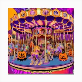 Halloween Carousel Canvas Print