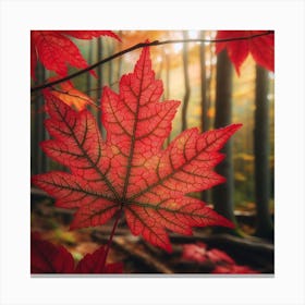 A red maple leaf 5 Canvas Print