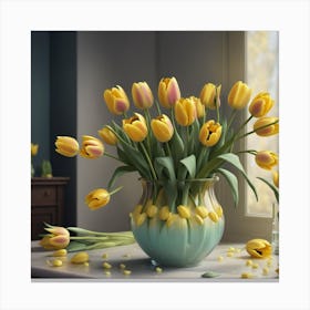 Tulips In A Vase 6 Canvas Print