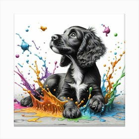 Splatter Dog2 Canvas Print