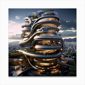 Futuristic Building Canvas Print