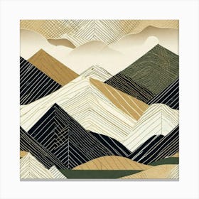 Design of paper mountains Canvas Print