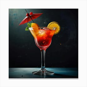 Leonardo Lightning Cocktails Art 2 Canvas Print