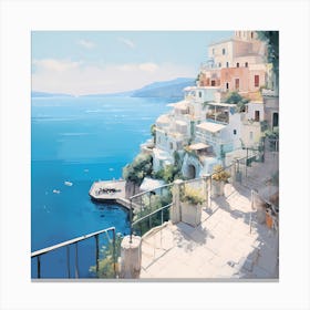 Whispers of Vernazza: Impressionist Elegance Canvas Print