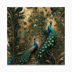 Peacocks 3 Canvas Print