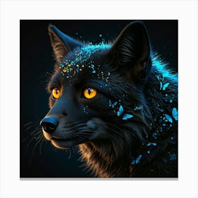 Cool black fox 1 Canvas Print