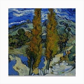 Two Elm Trees Canvas Print