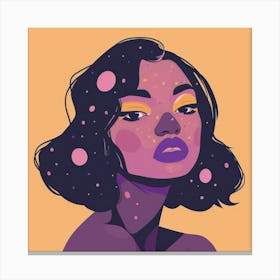 Girl With A Purple Face Canvas Print