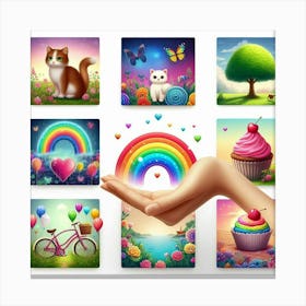 Rainbows And Butterflies Canvas Print