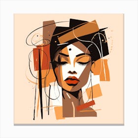 Abstract Portrait Of A Woman 1 Canvas Print