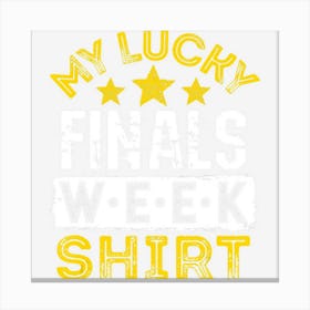 My Lucky Finals Week College Survival Kit Canvas Print