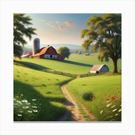 Farm Scene 4 Canvas Print