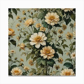 Dahlias Canvas Print