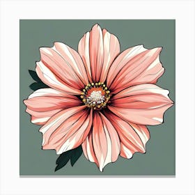 Pink Dahlia 1 Canvas Print