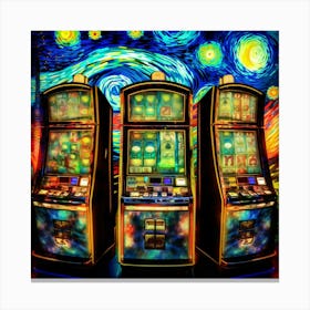 Starry Night Slot Machines Canvas Print