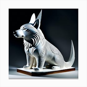 Sculpture Of A Dog Canvas Print