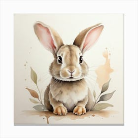 Watercolor Bunny 3 Canvas Print