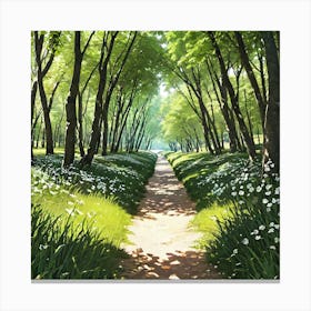 Path In The Woods 9 Canvas Print