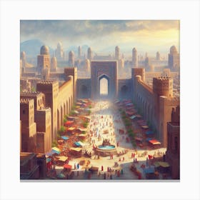 Egyptian City Canvas Print