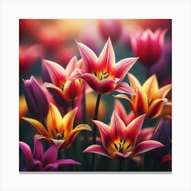 Didier's tulips (Tulipa gesneriana) 5 Canvas Print
