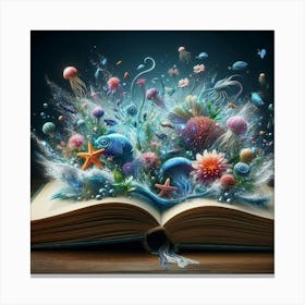 Underwater Book Canvas Print