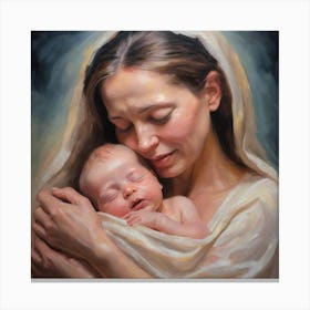 Mother and Baby Canvas Print