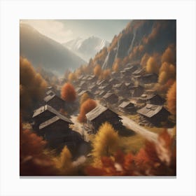 Village In Autumn 7 Canvas Print