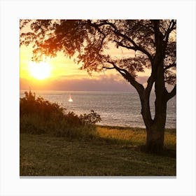 Sunset Over Lake Michigan Canvas Print