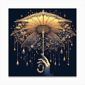 Golden Umbrella Canvas Print