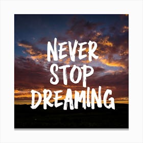 Never Stop Dreaming 1 Canvas Print