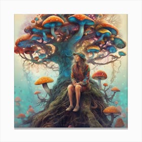 Mushroom Tree Canvas Print