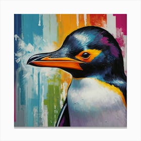 Default In Vibrant Pop Art Style A Boldly Colored Penguin Stan 0 (1) Canvas Print