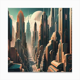 Futuristic City 24 Canvas Print