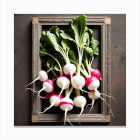 Radish As A Frame (41) Canvas Print