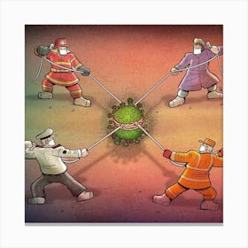 Coronavirus Fight Canvas Print