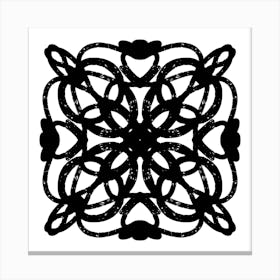 Black And White Geometric Pattern Canvas Print