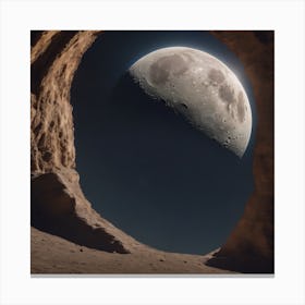 Moon,3d,8k 1 Canvas Print