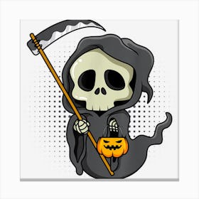 Grim Reaper Death Halloween Canvas Print