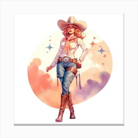 Full Body Cowgirl 5 Canvas Print