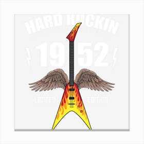 Hard Rockin Since 1952 66th Birthday Gift Rocker Canvas Print