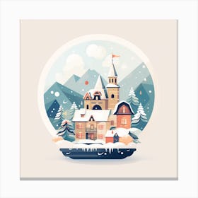 Lech Austria 3 Snowglobe Canvas Print