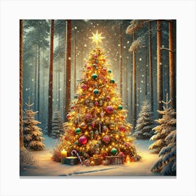 Forest Christmas Tree Canvas Print